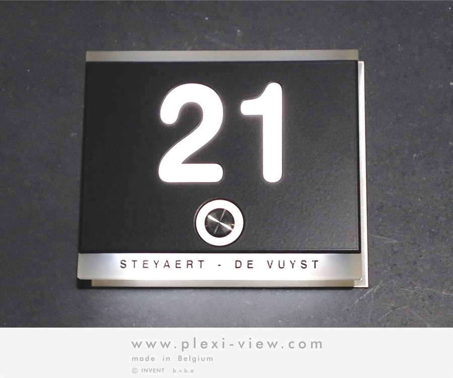 HOUSE SIGN LED LUMI UCR N°/NAME and DOORBELL HOUSE SIGN LED LUMI UCR N°/NAME and DOORBELL