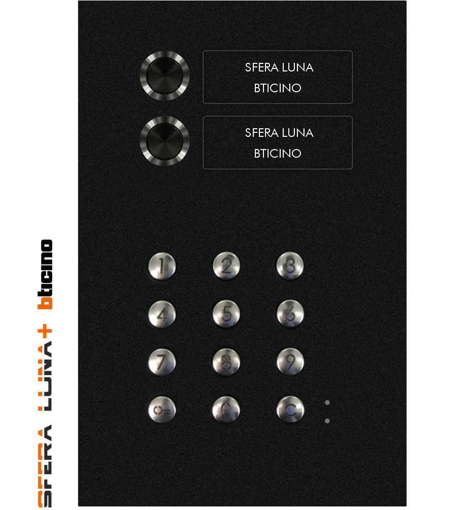  Vidéo-parlophonie SFERA LUNA+2 boutons clavier à code haut de gamme Bticino (350030)