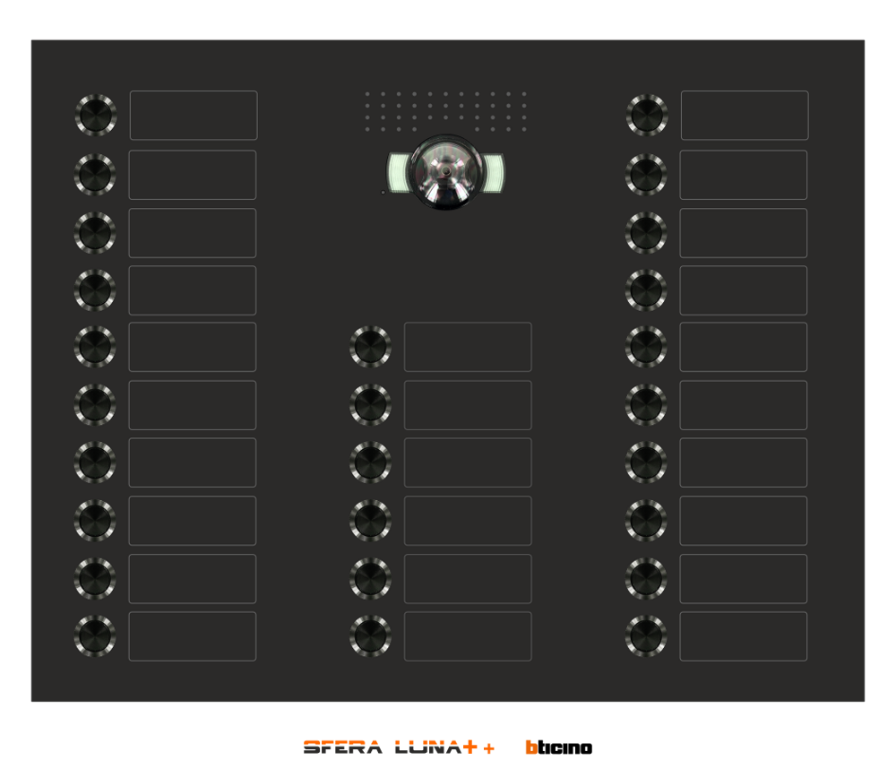 SFERA LUNA+ 17-> 26 Call Buttons for Audio/Video door entry system Bticino