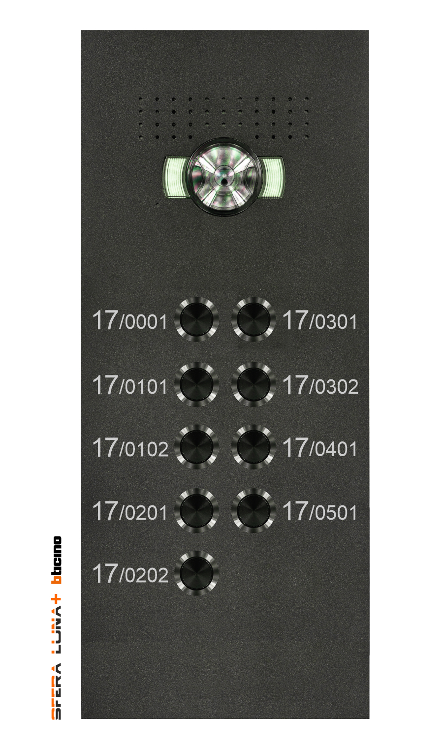 Video Parlofonie High-End Bticino SFERA LUNA+9 gegraveerd
