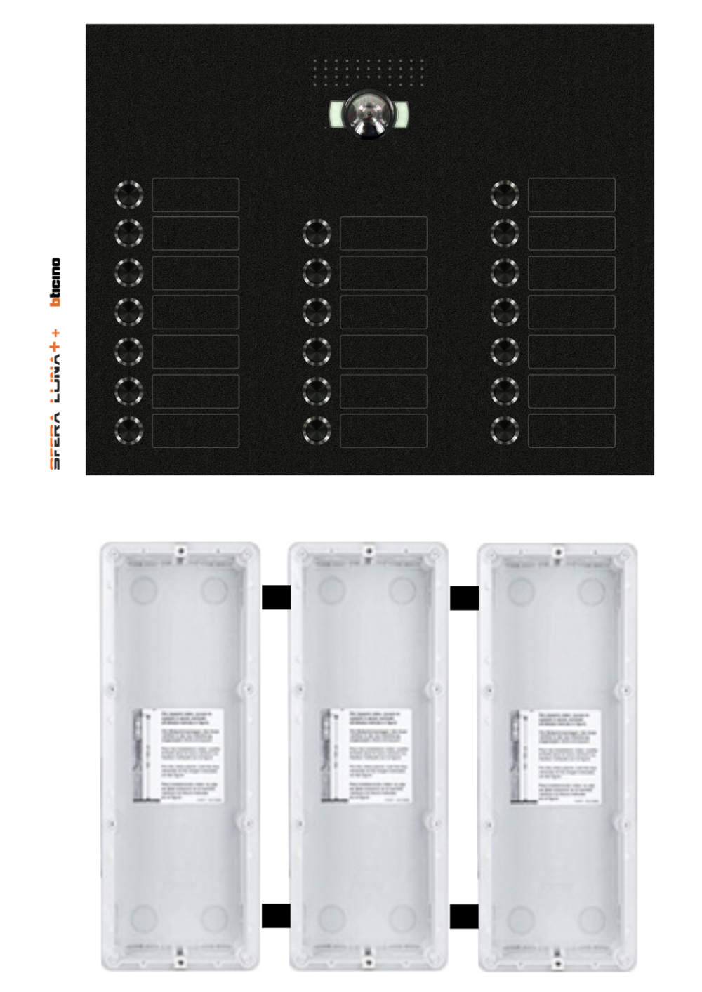 SFERA LUNA+ 17-> 26 Call Buttons ┃ Audio/Video door entry system Bticino