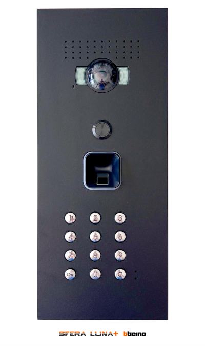 SFERA LUNA+ NEW Fingerprint reader Ekey + Keypad Video entry panel High-End Bticino (350030)