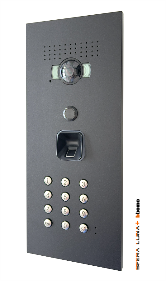 SFERA LUNA+ NEW Fingerprint reader Ekey + Keypad Video entry panel High-End Bticino (350030)
