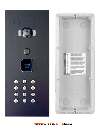 SFERA LUNA+ NEW Fingerprint reader Ekey + Keypad Video entry panel High-End Bticino (350030)
