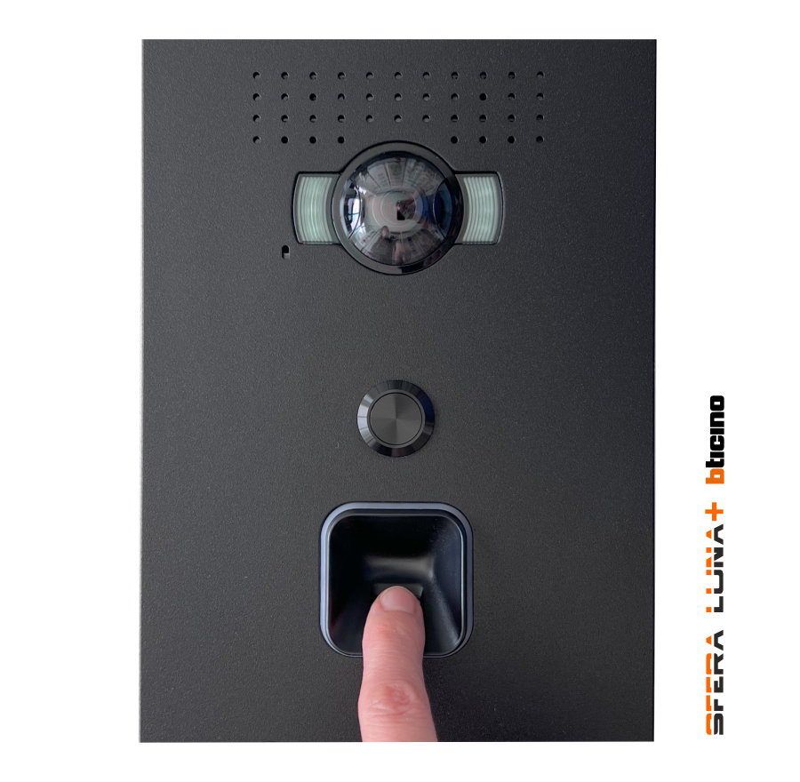 SFERA LUNA+ NEW Fingerprint Reader Ekey & Badge Reader Video entry panel High-End Bticino (350030)
