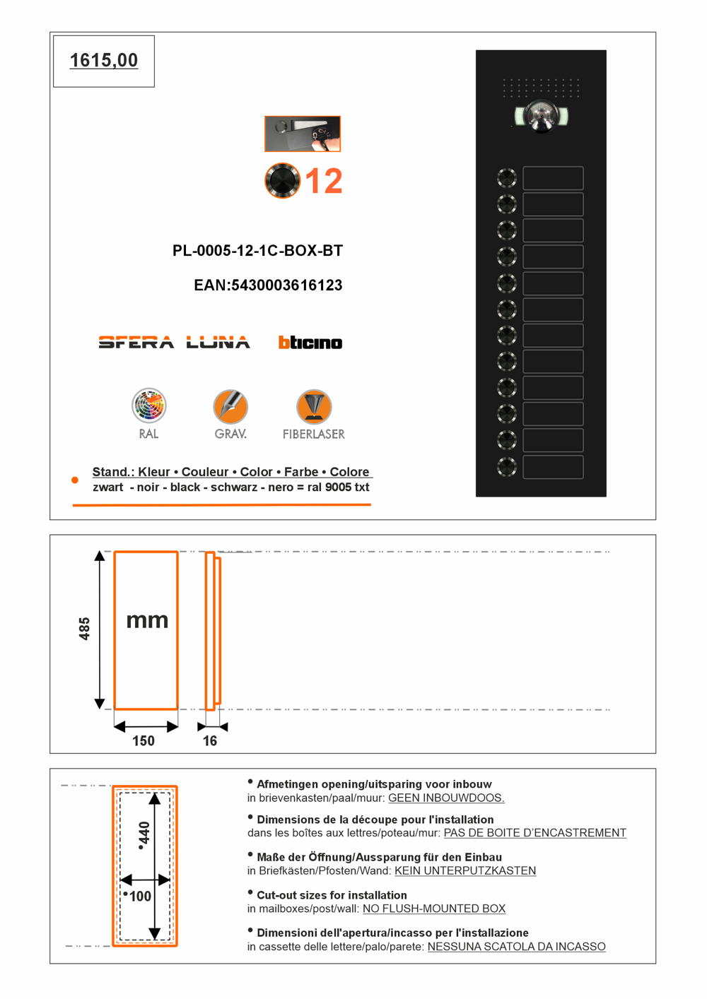 Modulo Tastiera 3x4 A 12 Pulsanti Per MCU – Tasti Numerici E Simboli, Materiale ABS Per Progetti Elettronici DIY