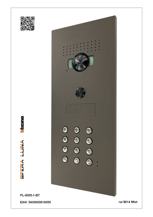 SFERA LUNA+1 push button code keypad Video Intercom High-End Bticino