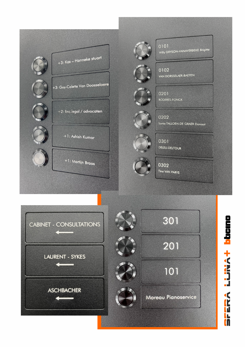 SFERA LUNA+8 Drucktaster Video-Gegensprechanlage High-End Bticino