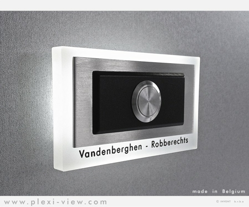 Deurbel Led Design Rechthoekig Naam Deurbel Led Design Rechthoekig Naam