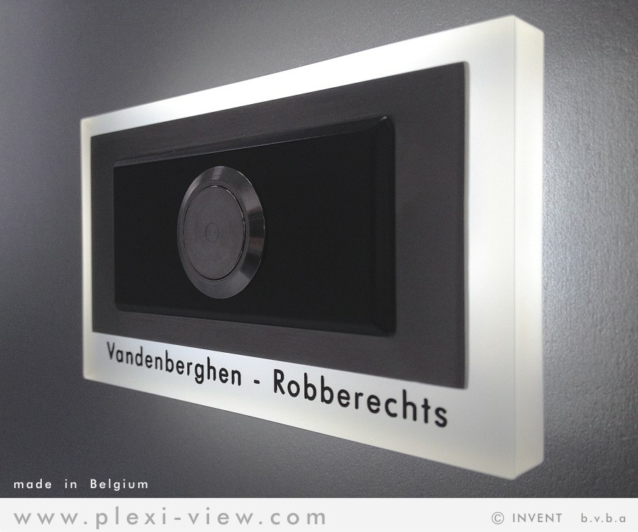 Deurbel Led Design Rechthoekig Naam, ART