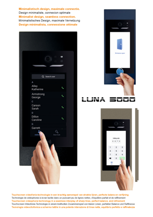 LUNA 5000 Premium Frontpaneel (voor Bticino 354000 Touchmodule)