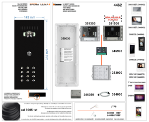 SFERA  LUNA+ Keypad Video Parlofonie High-End Bticino
