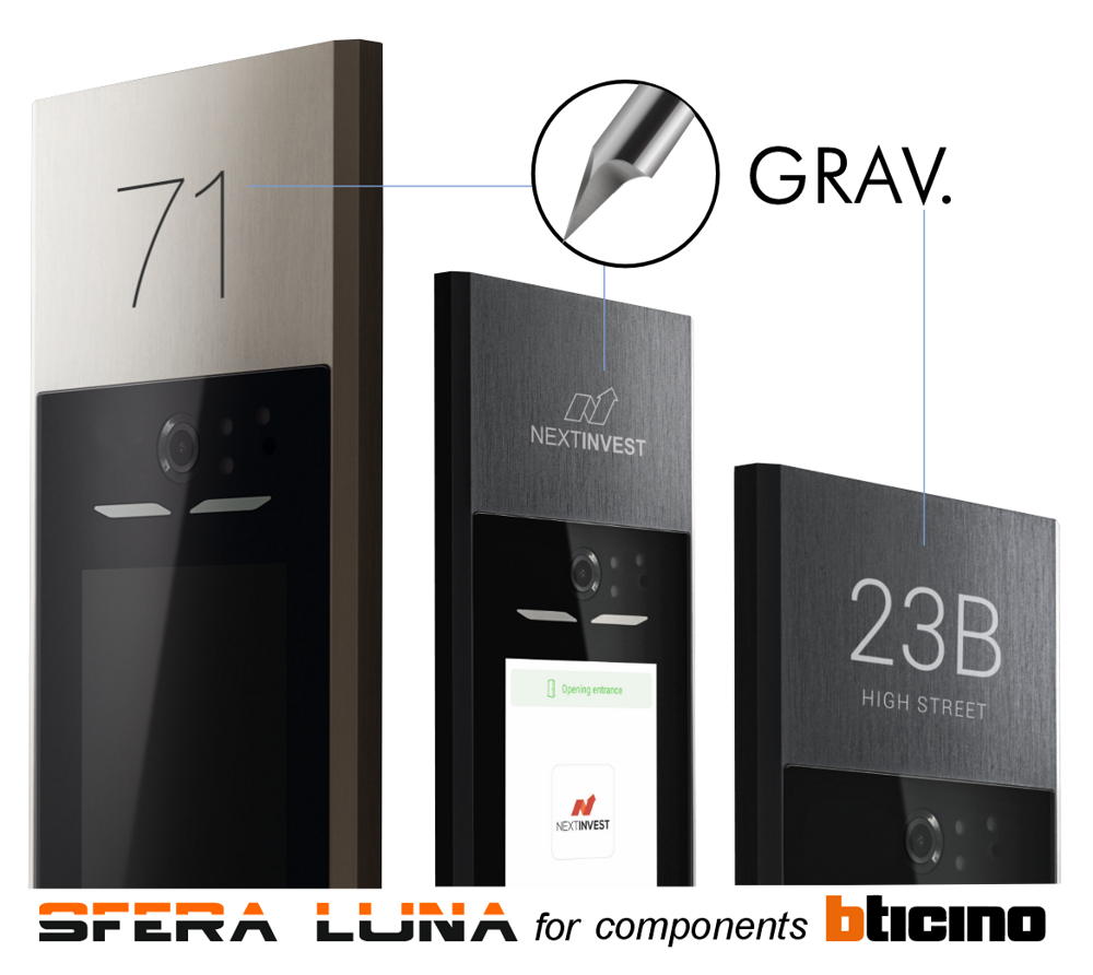 Gravure numéro + nom – plaque Linea 5000