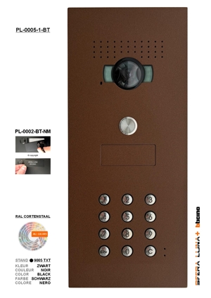 SFERA LUNA+1 pulsante codice tastiera Video Parlofonia High-End Bticino