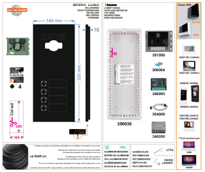 SFERA LUNA+4 Push buttons DOOR STATION VIDEO INTERCOM Bticino