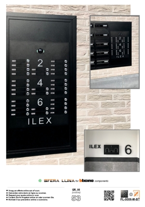 Custom order form ┃ Sfera Luna panels for BTicino video door entry