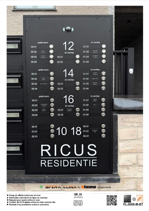 Custom order form ┃ Sfera Luna panels for BTicino video door entry