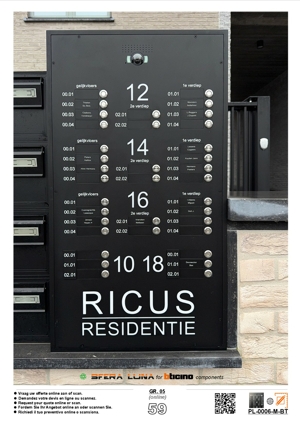 Modulo su misura ┃ Pannelli Sfera Luna per videocitofonia BTicino