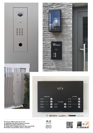 Custom order form ┃ Sfera Luna panels for BTicino video door entry