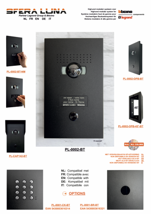 SFERA LUNA1 Videocitofono con pulsante High-End Bticino