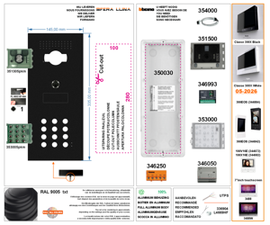 SFERA LUNA+1 push button code keypad Video Intercom High-End Bticino