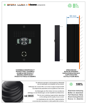 Video: High-end Bticino SFERA LUNA MINI 01 intercom front panel