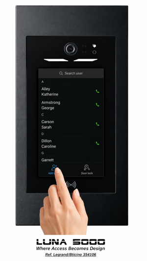 LUNA 5000 Premium Front Panel (for Bticino 354000 Touch Module)