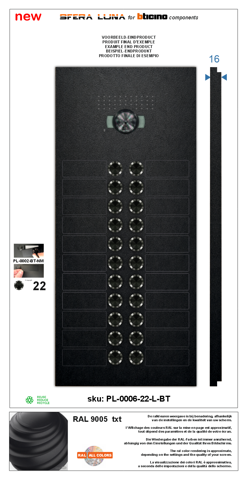 SFERA LUNA X 22  Boutons d'appel POSTE DE PORTE VIDÉOPHONIE Bticino