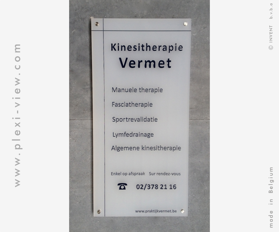 NAAMPLAAT DESIGN MEDISCH KINESITHERAPIE