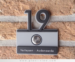 HOUSE SIGN NAME DOORBELL ALUMINIUM SHADOW 03