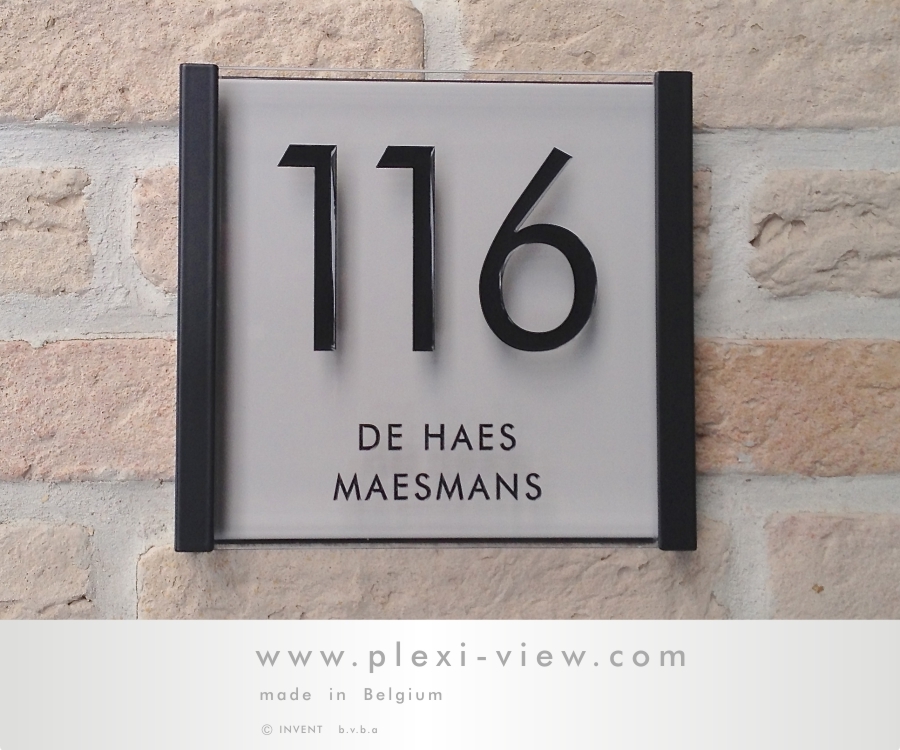 Huisnummer Modern V Plexi-View: Huisnummer Modern CITY 02 V