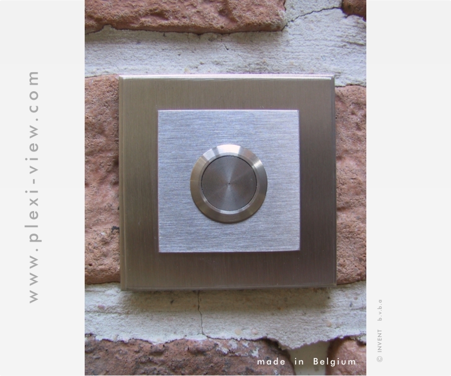 STAINLESS STEEL-ALU DOORBELL ┃ BRUSHED TRIO ┃ SQUARE DESIGN