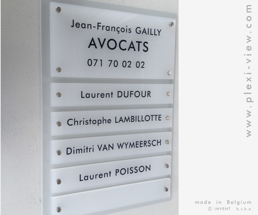 PLAQUE PROFESSIONNELLE DESIGN AVOCATS