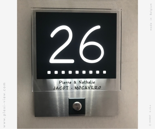 Plexi-View: Huisnummers, naamplaten en deurbellen, met verlichting ... Plexi-View: Huisnummers, naamplaten en deurbellen, met verlichting ...