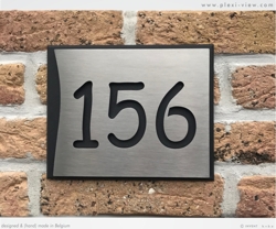 Inox-Alu House Numbers | Brushed | Shadow 04