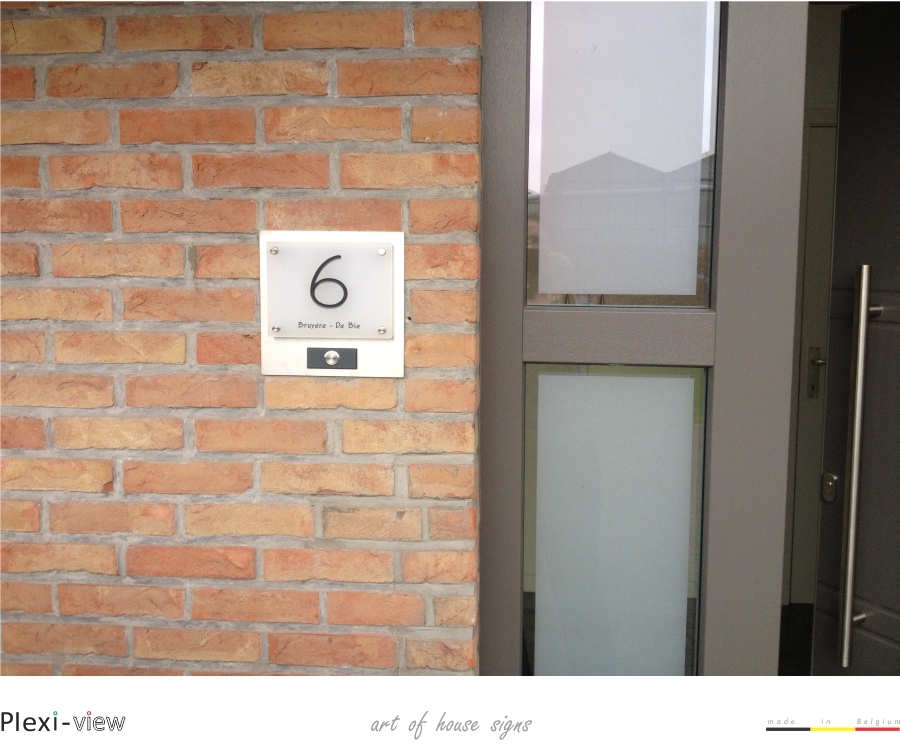 Huisnummer deurbel design met naam USMH