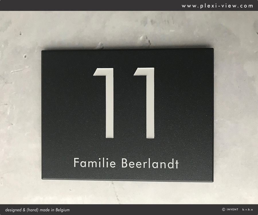 House number Aluminium USMH anti-graffiti